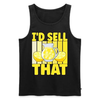 Lemonade Lemonade stand - Men's Premium Organic Tank Top - black - Front - AI Model Male 178 light (178cm)