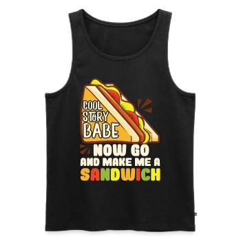 Cool Story Babe Make Me A Sandwich - Männer Premium Bio Tank Top - Schwarz - Vorne - AI Model Male 178 light (178cm)