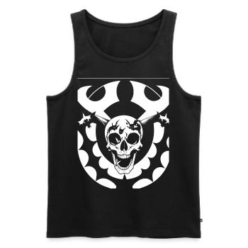 Horreur Crâne Crâne Art Crâne Gothique Heavy Metal - Débardeur bio Premium Homme - noir - Devant - Michal (187cm)