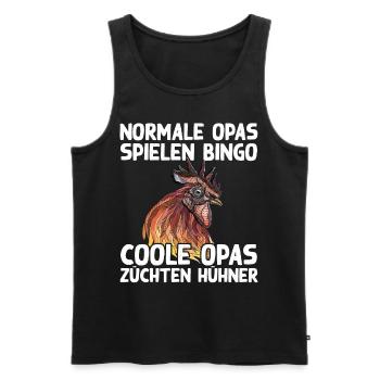 Cooler Opa Hühnerzüchter Huhn Hühner Spruch Humor - Männer Premium Bio Tank Top - Schwarz - Vorne - AI Model Male 178 light (178cm)