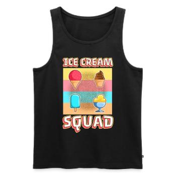 Ice cream squad - Männer Premium Bio Tank Top - Schwarz - Vorne - AI Model Male 178 light (178cm)