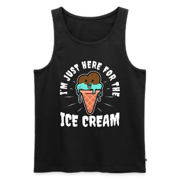 Im just here for the ice cream - Männer Premium Bio Tank Top - Schwarz - Vorne - Michal (187cm)