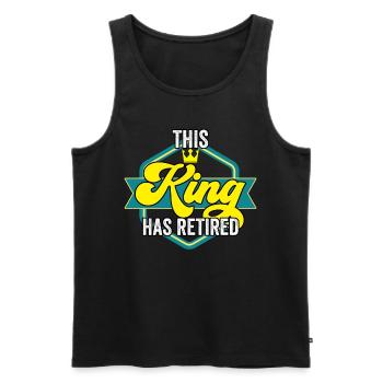 Dieser König Hat Sich Zur Ruhe Gesetzt Großvater - Männer Premium Bio Tank Top - Schwarz - Vorne - AI Model Male 178 light (178cm)