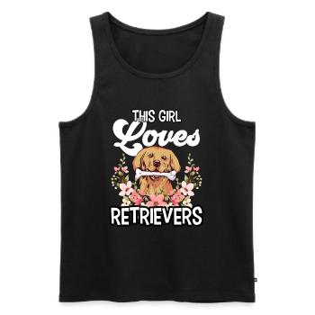 This Girl Loves Retriever Retrievers Dog - Men's Premium Organic Tank Top - black - Front - Michal (187cm)