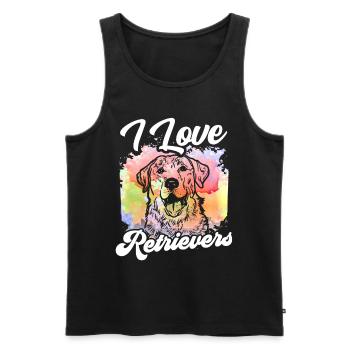 J’adore Retriever Pet Retrievers Dog - Débardeur bio Premium Homme - noir - Devant - Michal (187cm)