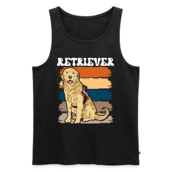 Retriever Diensthund Sprüche Retrievers Haustier - Männer Premium Bio Tank Top - Schwarz - Vorne - Michal (187cm)
