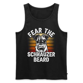 Fürchte Den Schnauzer Bart Sprüche Hund Schnauzers - Männer Premium Bio Tank Top - Schwarz - Vorne - Michal (187cm)
