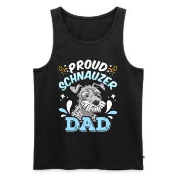 Stolzer Schnauzer Papa Hund Schnauzers Haustier - Männer Premium Bio Tank Top - Schwarz - Vorne - Michal (187cm)