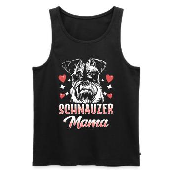 Schnauzer Mama Haustier Sprüche Hund Schnauzers - Männer Premium Bio Tank Top - Schwarz - Vorne - Michal (187cm)