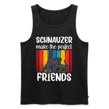 Schnauzer Sind Die Perfekten Besten Freunde Hund - Männer Premium Bio Tank Top - Schwarz - Vorne - Michal (187cm)