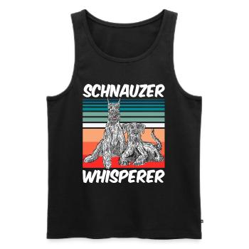 Schnauzer Whispering Dog Schnauzers Pet - Men's Premium Organic Tank Top - black - Front - Michal (187cm)