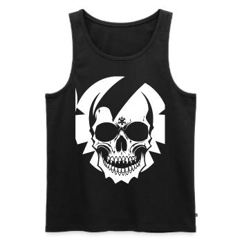 Horror Skull Skull Art Skull Gothic Heavy Metal - Men's Premium Organic Tank Top - black - Front - Michal (187cm)
