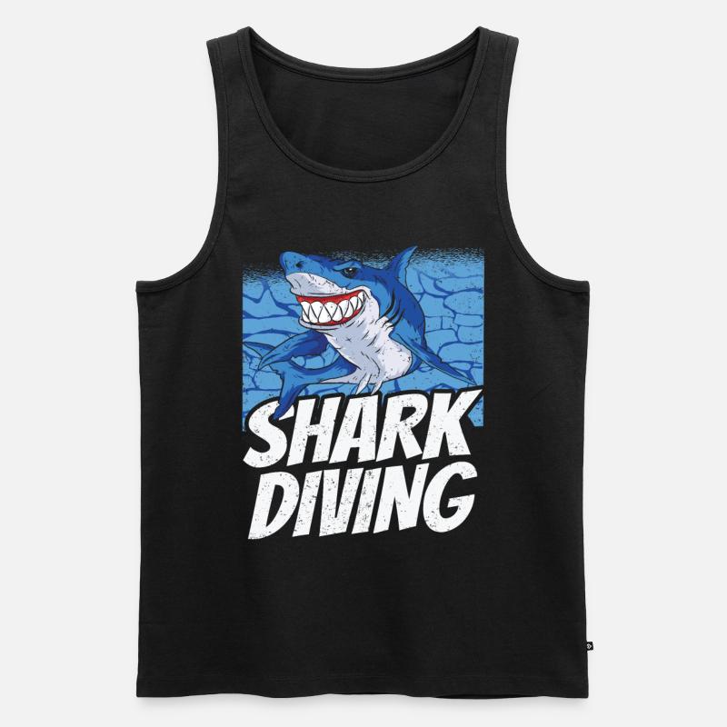 Plongée avec les requins Plongée avec les requins - Débardeur bio Premium Homme - noir