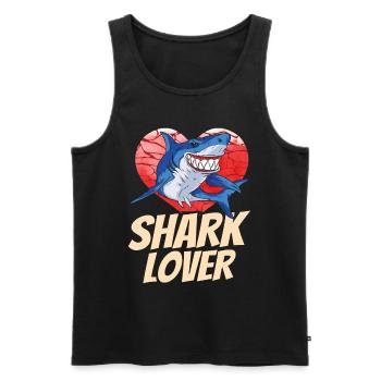 Shark Lover Shark Tooth Shark Shark Shark Diving - Men's Premium Organic Tank Top - black - Front - AI Model Male 178 light (178cm)