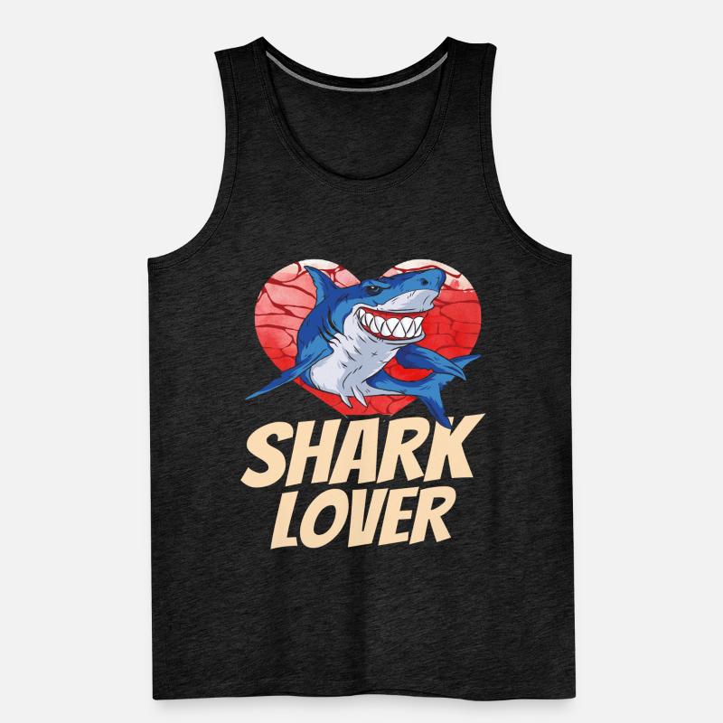 Amateur de requin Dent de requin Requin Plongée avec requin Débardeur bio Premium Homme