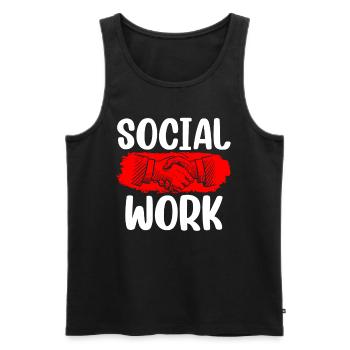 Social Work Social Work Social Worker Profession - Men's Premium Organic Tank Top - black - Front - AI Model Male 178 light (178cm)