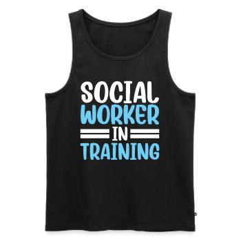 Sozialarbeiterin In Ausbildung Sozialarbeiter - Männer Premium Bio Tank Top - Schwarz - Vorne - Michal (187cm)