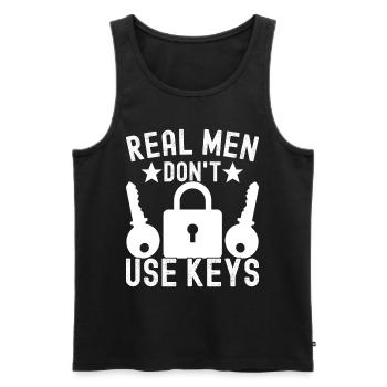 Schlüsseldienst Locksmith Dietrich - Männer Premium Bio Tank Top - Schwarz - Vorne - AI Model Male 178 light (178cm)