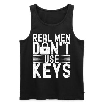 Schlüsseldienst Locksmith Dietrich - Männer Premium Bio Tank Top - Schwarz - Vorne - AI Model Male 178 light (178cm)