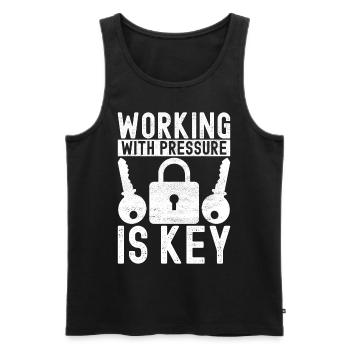 Schlüsseldienst Locksmith Dietrich - Männer Premium Bio Tank Top - Schwarz - Vorne - AI Model Male 178 light (178cm)