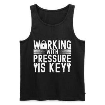 Schlüsseldienst Locksmith Dietrich - Männer Premium Bio Tank Top - Schwarz - Vorne - AI Model Male 178 light (178cm)