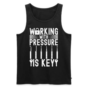 Schlüsseldienst Locksmith Dietrich - Männer Premium Bio Tank Top - Schwarz - Vorne - AI Model Male 178 light (178cm)