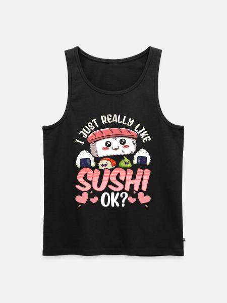 Jeg kan bare virkelig godt lide at spise sushi fan - Herre Premium økologisk tanktop - sort