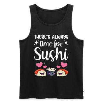 It's always time for sushi fan food lovers - Men's Premium Organic Tank Top - black - Front - AI Model Male 178 light (178cm)
