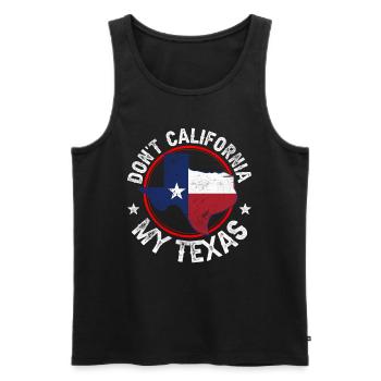 California Texas Sayings Proud Texan Texans - Men's Premium Organic Tank Top - black - Front - Michal (187cm)