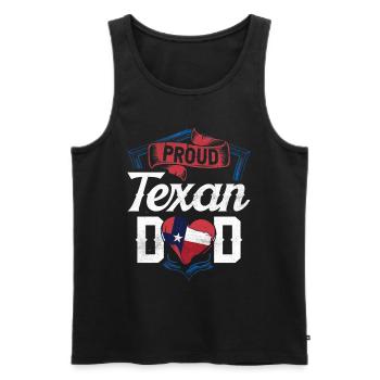 Proud Texan Father Texan Pride Texas - Men's Premium Organic Tank Top - black - Front - AI Model Male 178 light (178cm)