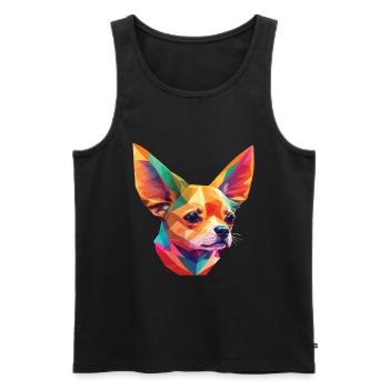 Chihuahua Hund tolles Hunde Design lustiges Tier - Männer Premium Bio Tank Top - Schwarz - Vorne - Michal (187cm)