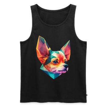 Chihuahua Dog Dog Design Pet Dog Owner - Débardeur bio Premium Homme - noir - Devant - Michal (187cm)
