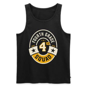 Fourth 4th Grade Squad Team Back To School - Men's Premium Organic Tank Top - black - Front - AI Model Male 178 light (178cm)