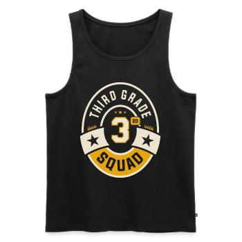 Drittes Kaderteam der 3. Klasse Zurück zur Schule - Männer Premium Bio Tank Top - Schwarz - Vorne - AI Model Male 178 light (178cm)