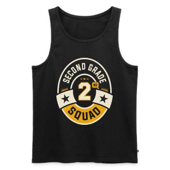Second 2nd Grade Squad Team Back To School - Men's Premium Organic Tank Top - black - Front - Michal (187cm)