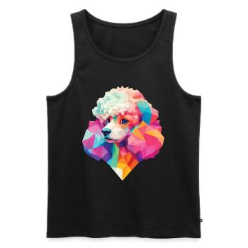 Chiens Caniche Design Chien Pet Mignon Dog Owner - Débardeur bio Premium Homme - noir - Devant - Michal (187cm)