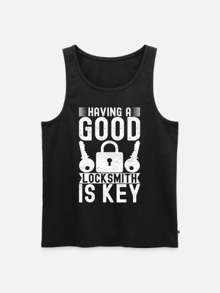Schlüsseldienst Locksmith Dietrich - Men's Premium Organic Tank Top - black