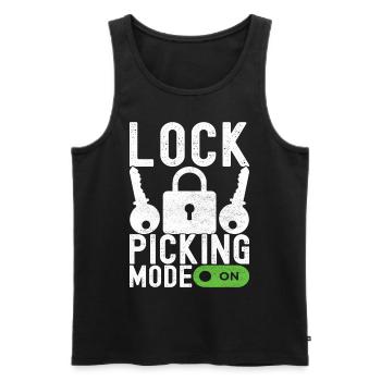 Schlüsseldienst Locksmith Dietrich - Männer Premium Bio Tank Top - Schwarz - Vorne - AI Model Male 178 light (178cm)