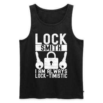 Schlüsseldienst Locksmith Dietrich - Männer Premium Bio Tank Top - Schwarz - Vorne - AI Model Male 178 light (178cm)