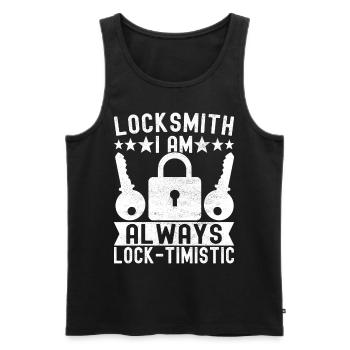 Schlüsseldienst Locksmith Dietrich - Männer Premium Bio Tank Top - Schwarz - Vorne - AI Model Male 178 light (178cm)