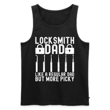 Schlüsseldienst Locksmith Dietrich - Männer Premium Bio Tank Top - Schwarz - Vorne - AI Model Male 178 light (178cm)