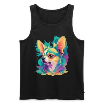 Chihuahua Dog Dog Design Pet Dog Love - Men's Premium Organic Tank Top - black - Front - Michal (187cm)