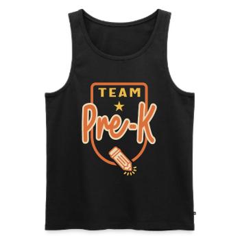 Team Pre-K Back to School Pre Kindergarten - Men's Premium Organic Tank Top - black - Front - AI Model Male 178 light (178cm)