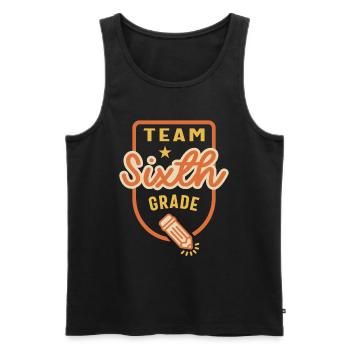 Team Sixth Grade Teacher Student Back to School - Men's Premium Organic Tank Top - black - Front - AI Model Male 178 light (178cm)
