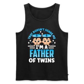 Macht Mir Keine Angst Bin Ein Vater Von Zwillingen - Männer Premium Bio Tank Top - Schwarz - Vorne - Michal (187cm)
