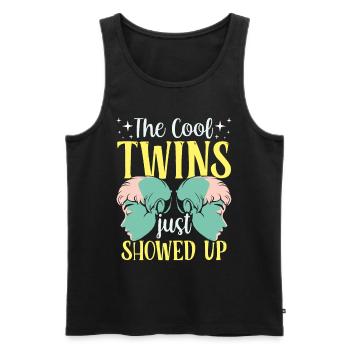 The cool twins have just surfaced humor - Men's Premium Organic Tank Top - black - Front - Michal (187cm)