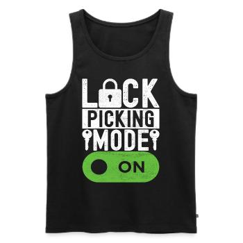 Schlüsseldienst Locksmith Dietrich - Men's Premium Organic Tank Top - black - Front - Michal (187cm)