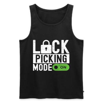 Schlüsseldienst Locksmith Dietrich - Männer Premium Bio Tank Top - Schwarz - Vorne - AI Model Male 178 light (178cm)