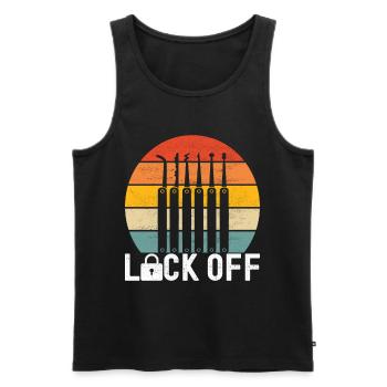 Schlüsseldienst Locksmith Dietrich - Männer Premium Bio Tank Top - Schwarz - Vorne - AI Model Male 178 light (178cm)