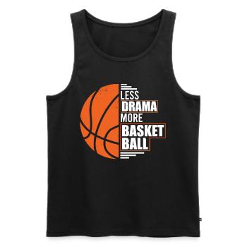 Moins de drame Plus de joueurs de basket-ball - Débardeur bio Premium Homme - noir - Devant - AI Model Male 178 light (178cm)